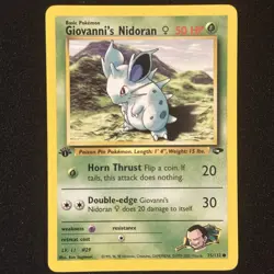 Giovanni's Nidoran 75/132 1st Edition | Gym Challenge 2000 | Pokemon TCG | NM - Image 1