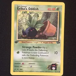Erika's Oddish 70/132 1st Edition | Gym Challenge 2000 | Pokemon Vintage | NM - Image 1