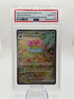2023 POKEMON MEW EN-151 SPECIAL ILLUSTRATION RARE #198 VENUSAUR EX PSA 10 - Image 1