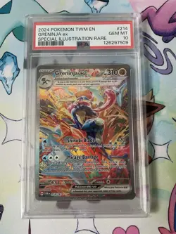 Pokemon TCG Greninja EX 214/167 PSA 10 Twilight Masquerade - Image 1
