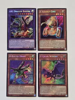 ABC-Dragon Buster A-Assault Core B-Buster Drake C-Crush Wyvern Yugioh LCKC Set - Image 1