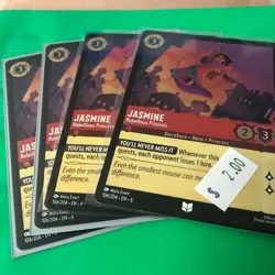 Foil Jasmine - Rebellious Princess - Azurite Sea 4x x4 Disney Lorcana Playset - Image 2