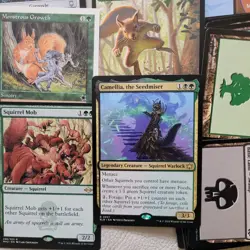 Camellia's *SQUIRRELS* Tribal BUDGET COMMANDER MAGIC DECK ALL 100 MTG Cards - Image 1