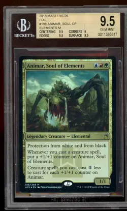 Animar, Soul of Elements foil - Masters 25, BGS 9.5 GEM MINT. MTG (pop 1 of 4) - Image 1