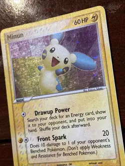 Pokemon Ex Trainer Kit Minun 6/12 Holo Rare LP Swirl - Image 4