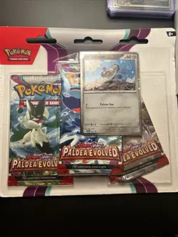 POKEMON TCG PALDEA EVOLVED 3 PACK BLISTER VAROOM - Image 1
