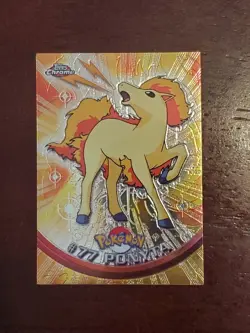 Pokemon Topps Chrome Series 1 Tv Animation Ed. Ponyta #77 Holo Foil (Neat Mint) - Image 1