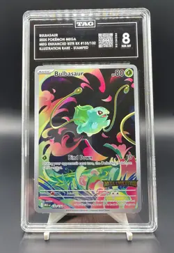 Bulbasaur (Mega Evolution Stamp) #133/132 Pokemon 2025 Mega Evolution TAG 8 - Image 1