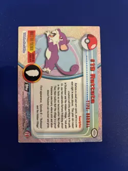 Rattata 1999 Topps Pokemon TV Animation Edition Series 1 #19 Topps - Image 2