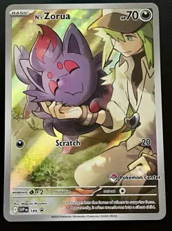 N's Zorua - SVP189 Journey Together POKEMON CENTER ETB Promo Pokemon - NM - Image 1