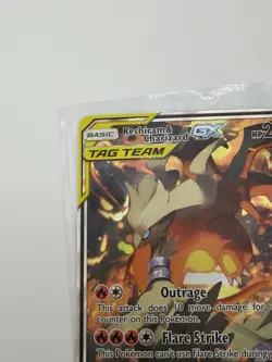 Reshiram & Charizard GX SM201 Black Star Promo Tag Team Pokemon Card NM Mint - Image 3