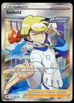 Pokemon TCG Siebold 198/198 Ultra Rare Chilling Reign NM - Image 1
