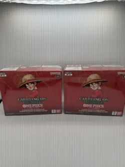 One Piece OP-13 Booster Boxes x2 + Cases - Carrying on His Will, English, SEALED - Image 1