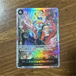 Bandai One Piece CCG Mr.2.Bon.Kurei Baroque Works OP14-091 Holo 4 Cost 5000 - Image 1