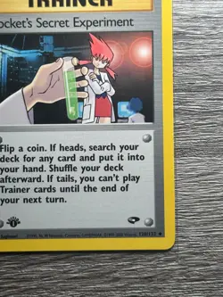 Pokemon Rocket’s Secret Experiment 1st Edition Trainer Card 120/132 NM - Image 5