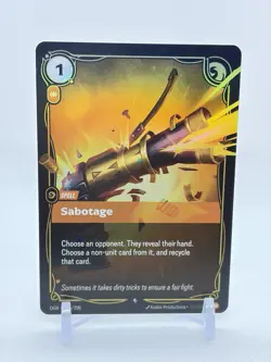 Riftbound Origins League of Legends Sabotage OGN 156/298 Trading Card - Image 1