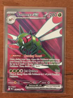 Pokemon TCG Yanmega EX Holo Card Destined Rivals Ultra Rare 206/182 - Image 1