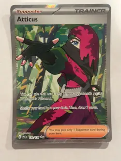 Pokemon Atticus 133/131 Prismatic Evolutions Full Art Ultra Rare Holo TCG Card - Image 1