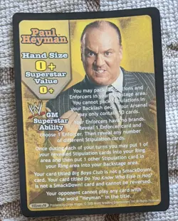 WWE Raw Deal Paul Heyman GM Superstar Card - Image 1