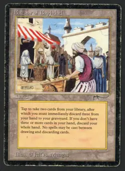 ***Bazaar of Baghdad (Light Indents & Edge Wear)** MTG Arabian Nights Kid Icarus - Image 1