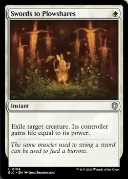 [1x] Swords to Plowshares Near Mint, English Bloomburrow Commander MTG Magic - Image 1