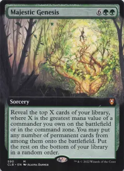 Majestic Genesis (Extended Art) CLB Regular Mythic #590 NM MTG - Image 1