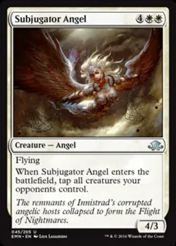 MTG Subjugator Angel - Foil, Eldritch Moon, Lightly Played, English - Image 1
