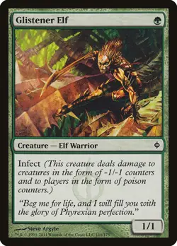 New Phyrexia Glistener Elf MTG Magic the Gathering NM - Image 1