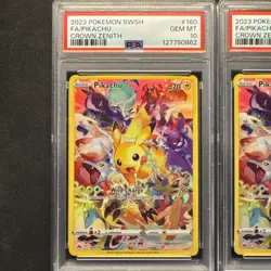 PSA 10 Triple Sequential 🔥Pokemon Pikachu 160/159 Crown Zenith SR FA holo 2023 - Image 3