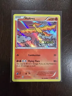 MOLTRES XY127 HOLO PROMO BLACK STAR FATES COLLIDE POKEMON CARD NM-Mint - Image 3