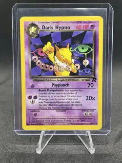 Pokemon Dark Hypno TCG Card 26/82 Non-Holo Rare LP - Image 1