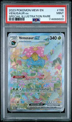 Venusaur EX # 198/165 SIR | Pokemon TCG - 2023 Mew EN 151 | PSA 9 Mint - Image 1
