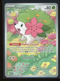 Shaymin 2025 Pokemon Destined Rivals 185/182 Illustration Rare Holo - Image 1