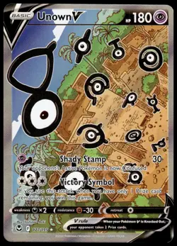 Unown V 177/195 Pokemon TCG Silver Tempest Holo Ultra Rare Alt Art NM - Image 5