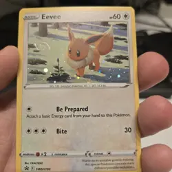 Eevee Pokemon SWSH190 Black Star Promo With HD Swirl - Image 2