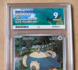 Pokemon TCG Snorlax 051 Black Star Promo - Pokemon Center Stamp- Grade Ace 9 - Image 3