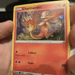 Charmander Pokemon SWSH092 Black Star Promo Holo With HD Swirl Above Tail Flame - Image 2