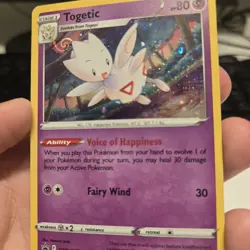 Togetic Pokemon SWSH276 Black Star Promo With HD Swirl - Image 2