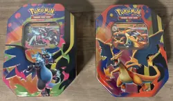 Lot of 2 Pokemon TCG Mega Charizard X + Y ex Tin Bundle Sealed New *IN HAND* - Image 1