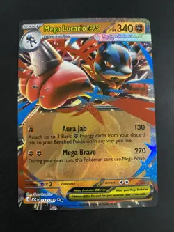 Mega Lucario EX 113/217 Mega Evolutions Ascended Heros English Pokemon TCG - Image 1