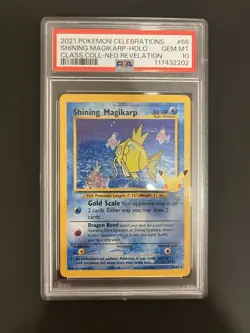 Pokemon Celebrations Shining Magikarp 66/64 Classic Collection PSA 10 GEM MT - Image 3