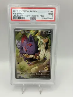 N's Zorua - 189 (Pokemon Center Exclusive) Sv: Scarlet & Violet Promo PSA 9 #189 - Image 1