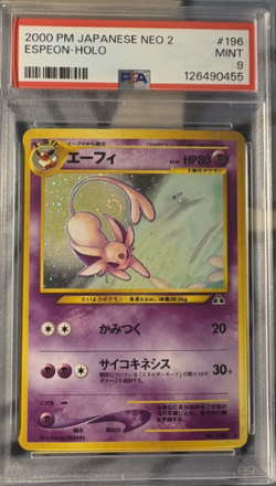 Pokemon Neo Discovery Japanese Espeon 196 Holo PSA 9 NEW CERT - Image 1