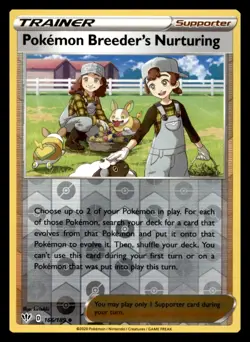 Pokemon Breeder's Nurturing [Reverse Holo] #166 Pokemon Darkness Ablaze 303 - Image 1