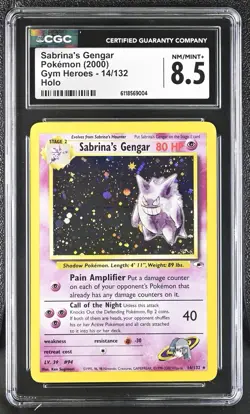 Pokemon Sabrina’s Gengar Holo 14/132 CGC 8.5 NM/MINT + - Image 1