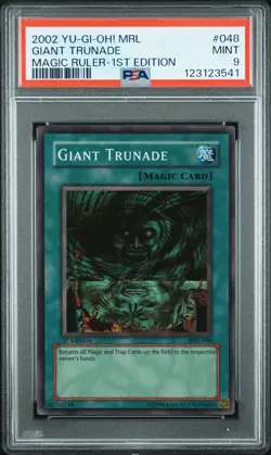 2002 YU-GI-OH! MRL-MAGIC RULER 1ST ED #048 GIANT TRUNADE PSA 9 - Image 1