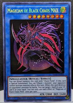 Yu-Gi-Oh! TCG Magician of Black Chaos MAX TN19-EN002 Holo Prismatic Secret Rare - Image 1