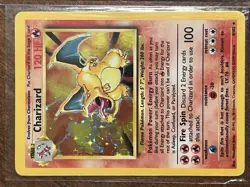 Pokemon TCG Charizard Base Set Holo Unlimited Rare Card 4/102 - Image 1