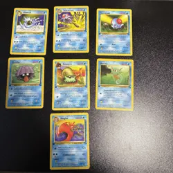 Pokemon 1st Edition Fossil Lot Of 7 Cards Common And Uncommon - Image 1