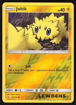 Joltik - 61/236 - Reverse Holo Common - Unified Minds - Pokemon Card - Image 1